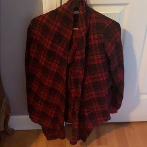 Red Plaid Cardigan